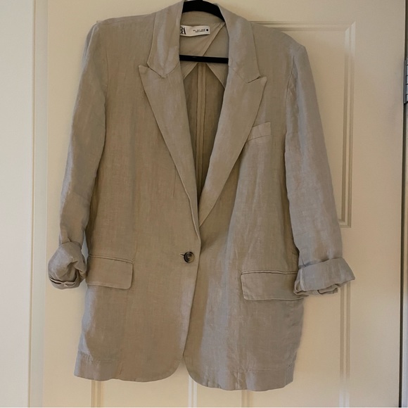 Linen blazer - slight oversized fit - Picture 2 of 3